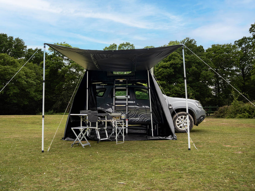 ALCPL Classic 2.0 Living Pod - in expanded position in New Forest camp ground