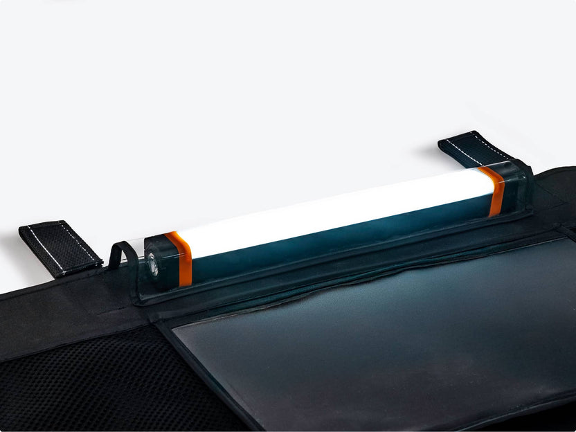 Close up of the LED Bar Light in the Lite Storage Pockets.